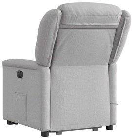 Poltrona elevatória de massagens tecido cinzento-nublado