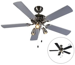 Ventilador de teto moderno em aço - Mistral 42 Moderno