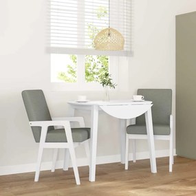 vidaXL Cadeiras de jantar com almofadões 2 pcs madeira maciça branco