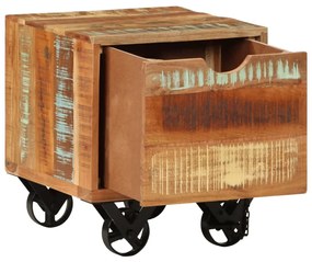 Mesa de apoio 40x40x45 cm madeira reciclada maciça