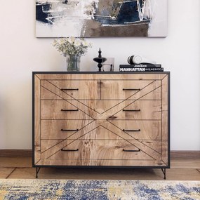 Cômoda Comfort – Antracite Oak – 80x100x40 cm