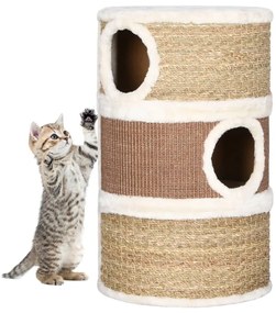 vidaXL Barril arranhador para gatos 60 cm erva marinha
