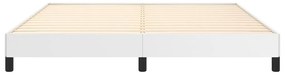 Estrutura de cama 180x200cm couro artificial branco