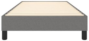 Estrutura de cama sem colchão 90x190 cm tecido cinzento-escuro