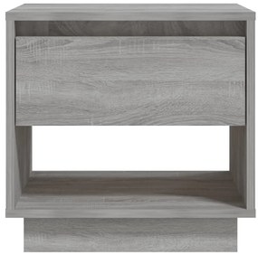 Mesa de cabeceira 45x34x44 cm aglomerado cor sonoma cinzento