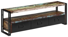 vidaXL Móvel de TV em madeira recuperada maciça 120x30x40 cm