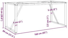 Pernas para mesa de jantar estrutura em O aço