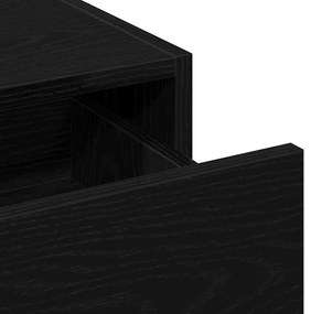 Mesa de Maquilhagem Suspensa Carvalho Preto 83x40x70 cm