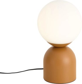 Candeeiro de Mesa Hotel Chic Laranja com Vidro Opalino - Pallon Trend