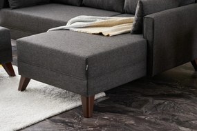 Sofá-Cama de Canto Bella – Antracite – 205x85x81 cm