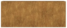 Canteiro elevado de jardim 200x40x80 cm aço corten