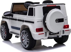 Carro elétrico para crianças até aos 5 anos Mercedes G63 AMG, 12V, bateria lítio, pneus de borracha, Controle remoto Branco