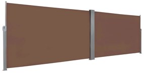 Toldo lateral retrátil 160x600 cm castanho