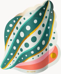 Jarra decorativa em papel artesanal Shell Mini, Alt 17 cm