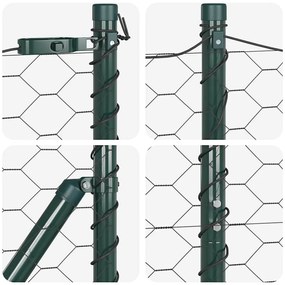 Cerca Hexagonal vidaXL Cinza 1x50 m Aço