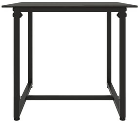 3 pcs conjunto sofás de exterior com almofadões vime PE preto