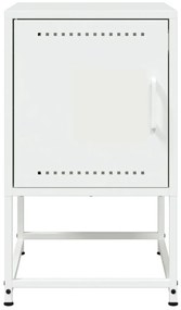Mesas de cabeceira 2 pcs 36x39x60,5 cm aço branco