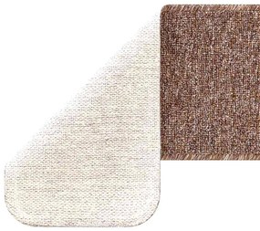 Tapetes de Escada vidaXL com Fundo de Látex Marrom 25x60 cm