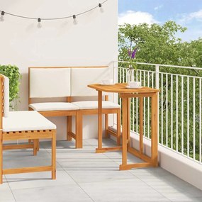 Conjunto de Jantar de Jardim VidaXL 4 Peças em Madeira Sólida de Acácia