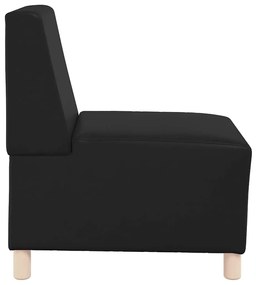 Poltrona sem braços couro artificial 55 cm preto