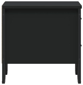 Mesa de cabeceira 2 pcs 40x41x40 cm derivados de madeira preto