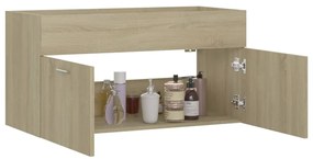 Armário de lavatório derivados de madeira carvalho sonoma