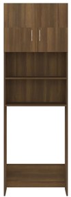Armário Alto Leke de Casa de Banho - Nogueira - Design Moderno