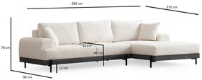 Sofá de Canto Eti – Branco – 280 x 170 cm