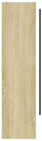 Armário espelhado p/ casa banho 80x15x60 cm MDF branco/carvalho