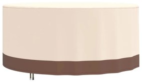 vidaXL Capa para mobiliário de jardim Ø 183x71 cm 600D oxford bege