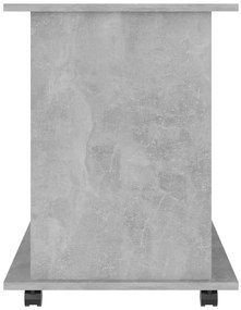 Móvel com rodas 60x45x60 cm derivados madeira cinzento-cimento