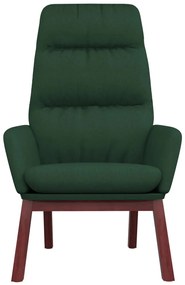 Cadeira de descanso tecido verde-escuro