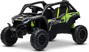 Carro elétrico para crianças Kawasaki TERYX KRX 1000 12V, controlo remoto, bateria de lítio, 2 motores de 25 W, com licença Verde