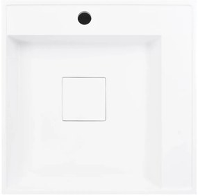 Lavatório 50x50x12,3 cm mineral/mármore fundido branco