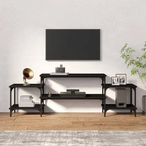 Móvel de TV 157x35x52 cm derivados de madeira preto
