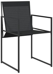 13 pcs conjunto de jantar para jardim textilene preto