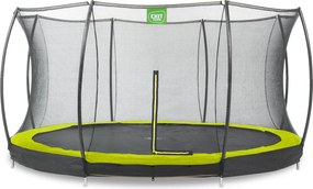 Trampolim redondo chão Silhouette ø427 cm com rede de segurança - verde
