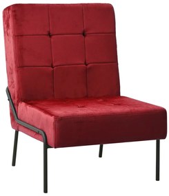 Cadeira de descanso 65x79x87 cm veludo vermelho tinto