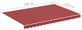 Tecido de substituição para toldo 3,5x2,5 m bordô