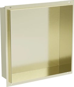 Mexen X-Wall-NR prateleira embutida sem aro 30 x 30 cm, dourado escovado - 1951303010