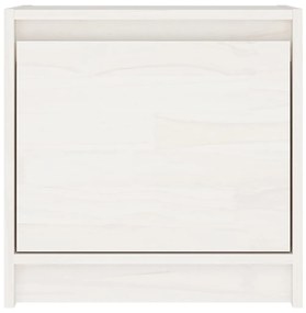 Mesas de cabeceira 2 pcs 40x30,5x40 cm pinho maciço branco