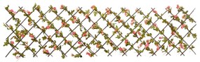  Treliça hera artificial extensível 5 pcs 180x60 cm rosa escuro