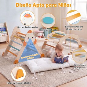 Conjunto de Escalada Infantil 8 em 1, 69 x 53 x 60 cm, Dobrável, Multicolor