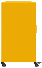 Aparador 100,5x39x72 cm aço amarelo mostarda