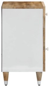 Mesa de cabeceira 50x33x60 cm madeira de mangueira maciça