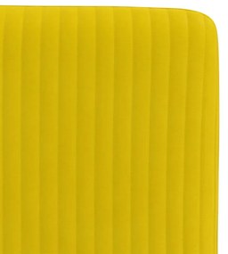 Cadeiras de jantar 2 pcs veludo amarelo