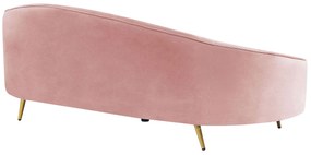 Sofá de 3 lugares em veludo rosa pastel SAVAR Beliani
