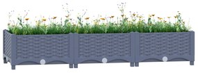 vidaXL Canteiro elevado 120x40x23 cm polipropileno