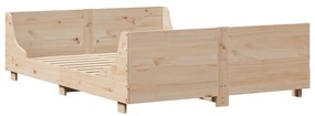 Cama sem colchão 120x190 cm madeira de pinho maciça