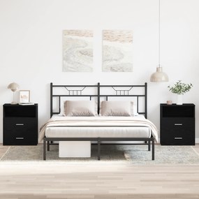 Cabeceiras vidaXL 2 unidades Carvalho Preto 50x32x60cm Madeira de Engenharia